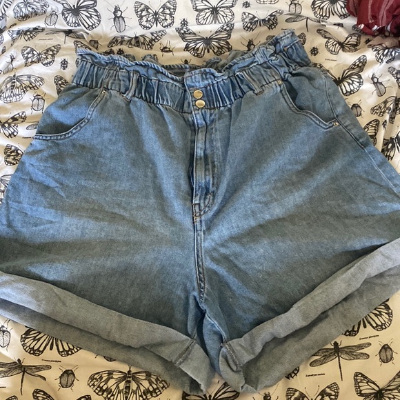 Light Blue Denim Shorts - Picture 1 of 6